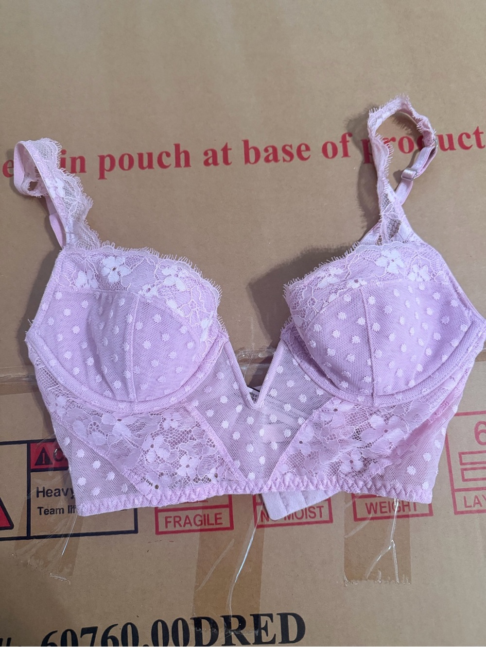 Victoria's Secret Lavendar Lace Longline Bra